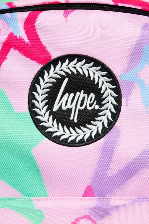 Just Hype Backpacks Hype Iconic Pink Graffiti Stars Girls Backpack
