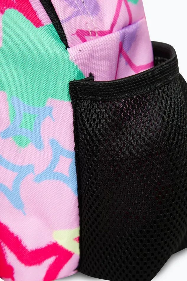 Just Hype Backpacks Hype Iconic Pink Graffiti Stars Girls Backpack