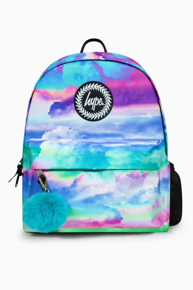 Just Hype Backpacks Hype Iconic Rainbow Clouds School Backpack For Girls