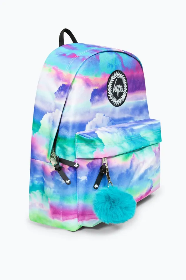 Just Hype Backpacks Hype Iconic Rainbow Clouds School Backpack For Girls
