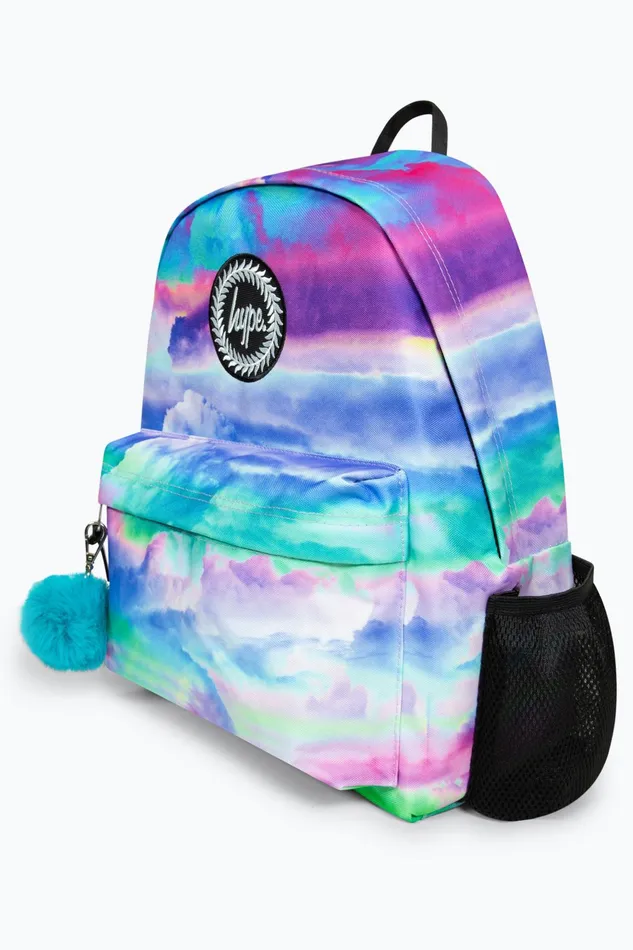 Just Hype Backpacks Hype Iconic Rainbow Clouds School Backpack For Girls