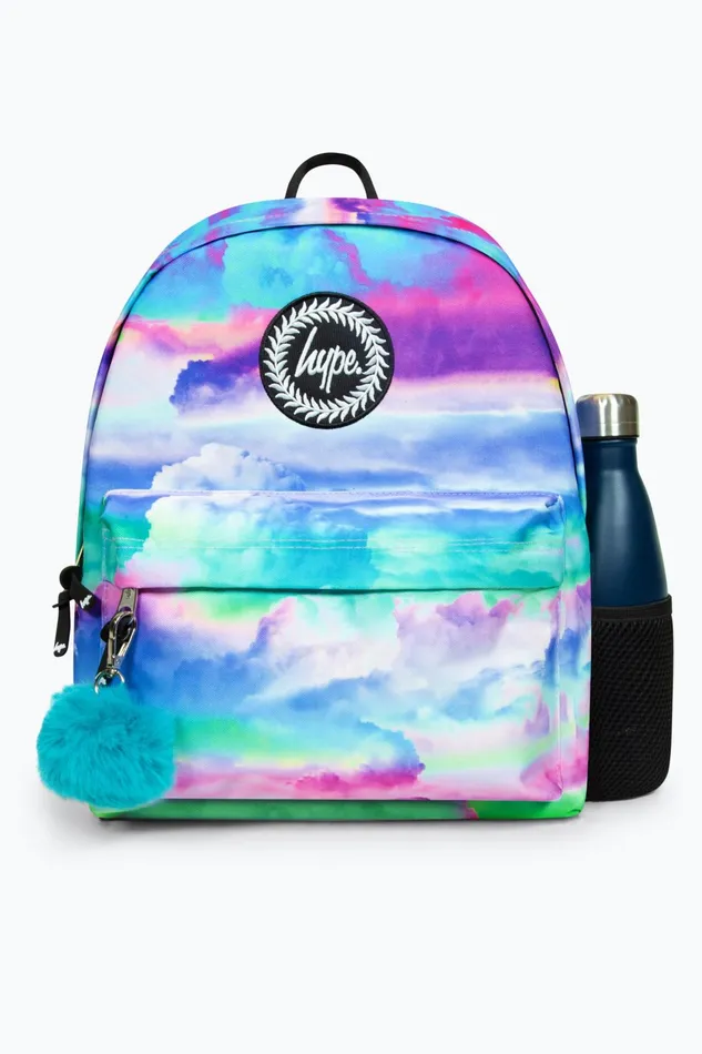 Just Hype Backpacks Hype Iconic Rainbow Clouds School Backpack For Girls