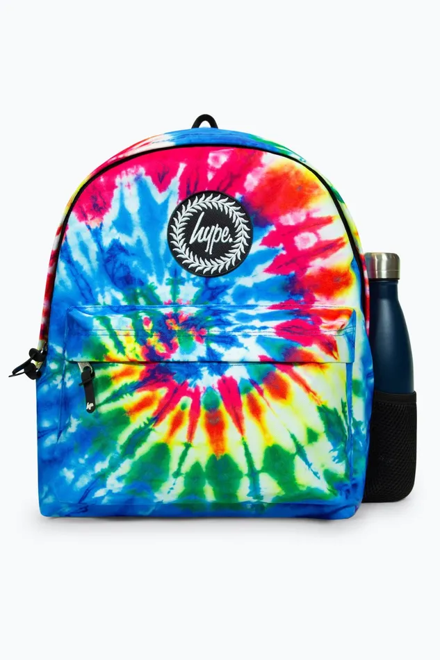 Just Hype Backpacks Hype Unisex Iconic Rainbow Hippy Tie Dye Backpack