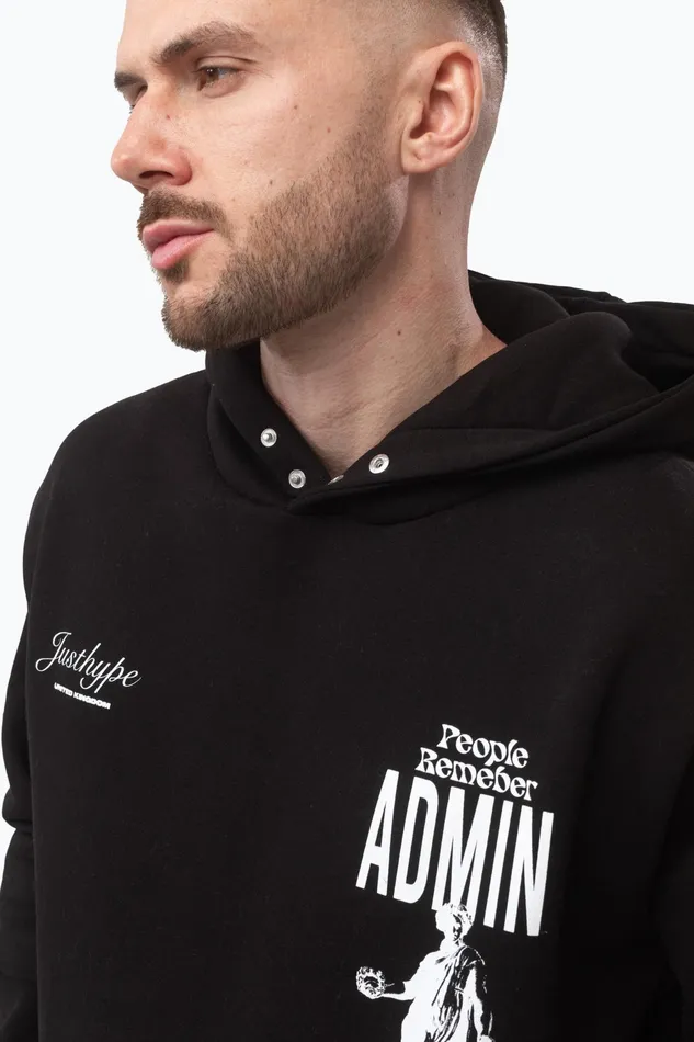 Just Hype Hoodies and Pullovers Justhype Mens Black Admin Hoodie