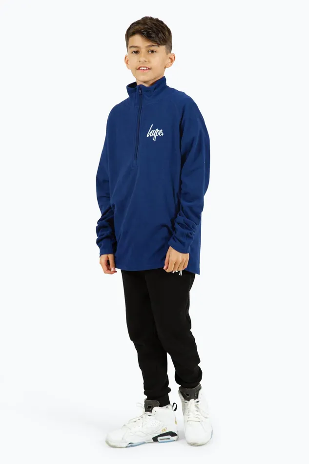 Just Hype Hoodies and Sweatshirts Hype Boys Navy Snow Fleece