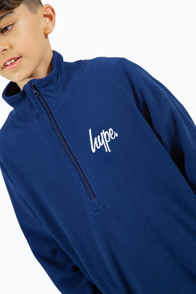 Just Hype Hoodies and Sweatshirts Hype Boys Navy Snow Fleece