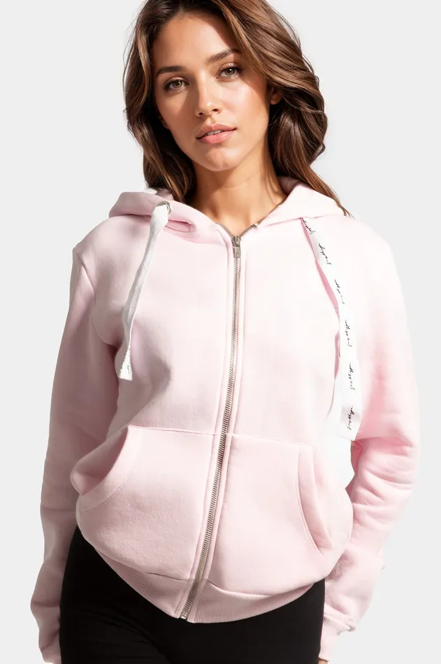 Just Hype Hoodies and Sweatshirts Hype Womens Pink Scribble Zip Hoodie
