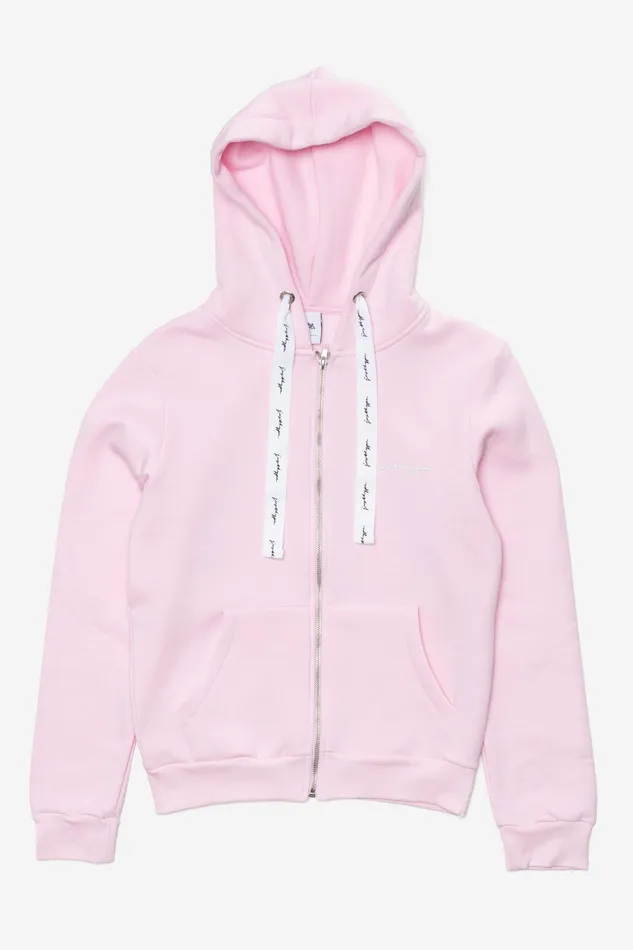 Just Hype Hoodies and Sweatshirts Hype Womens Pink Scribble Zip Hoodie