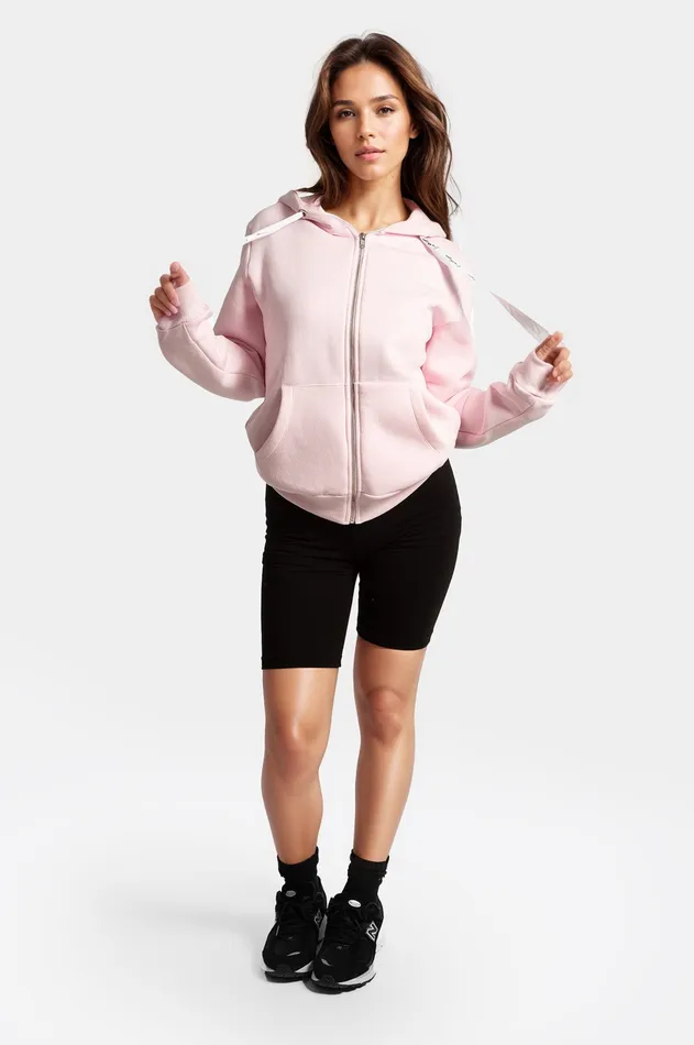 Just Hype Hoodies and Sweatshirts Hype Womens Pink Scribble Zip Hoodie