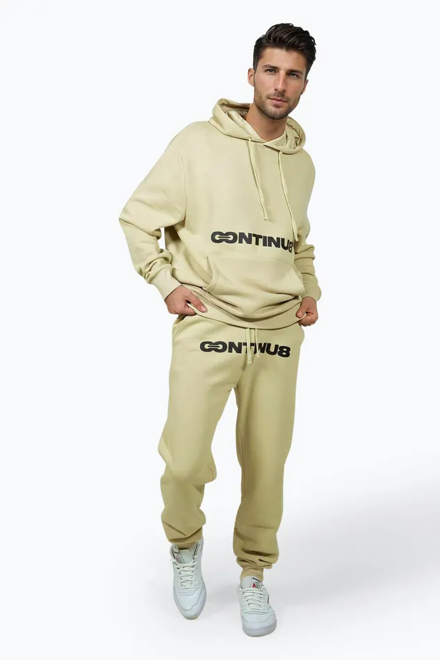 Just Hype Joggers Continu8 Unisex Sand Boxy Joggers