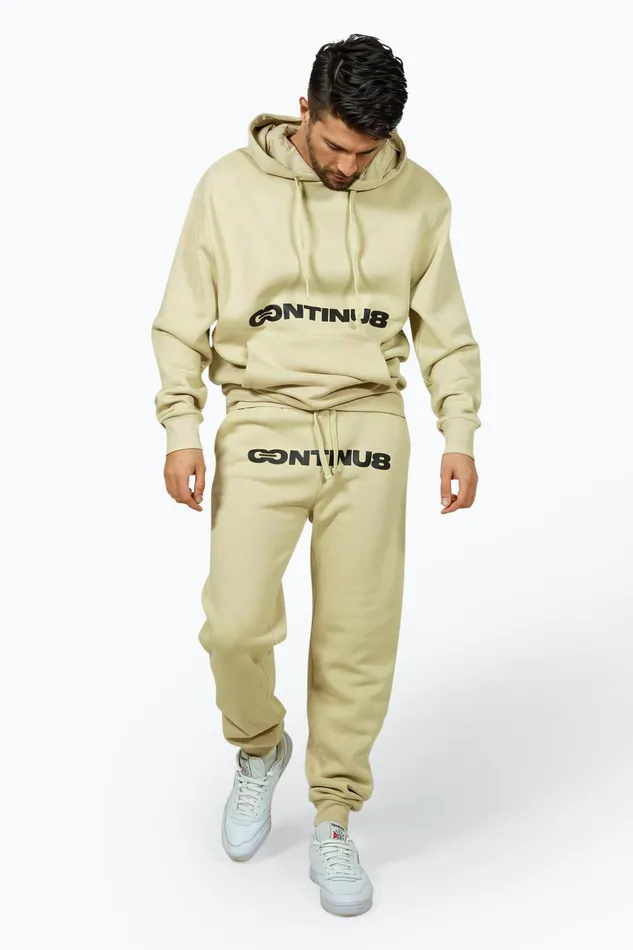 Just Hype Joggers Continu8 Unisex Sand Boxy Joggers