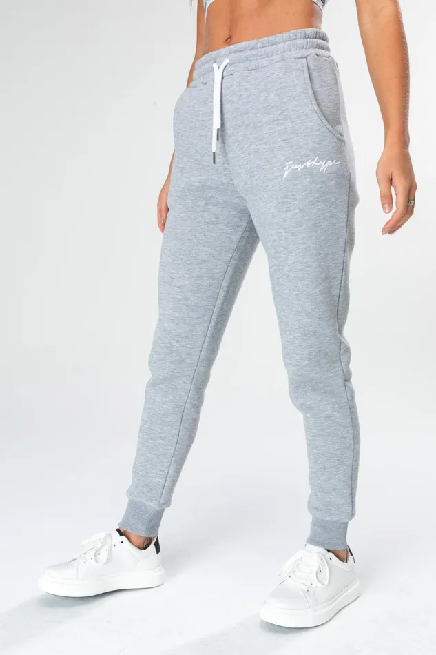 Just Hype Joggers Hype Grey Scribble Logo Women039S Joggers