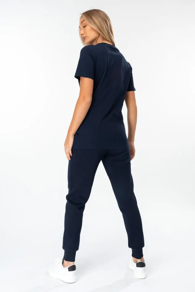 Just Hype Joggers Hype Navy Scribble Logo Women039S Joggers