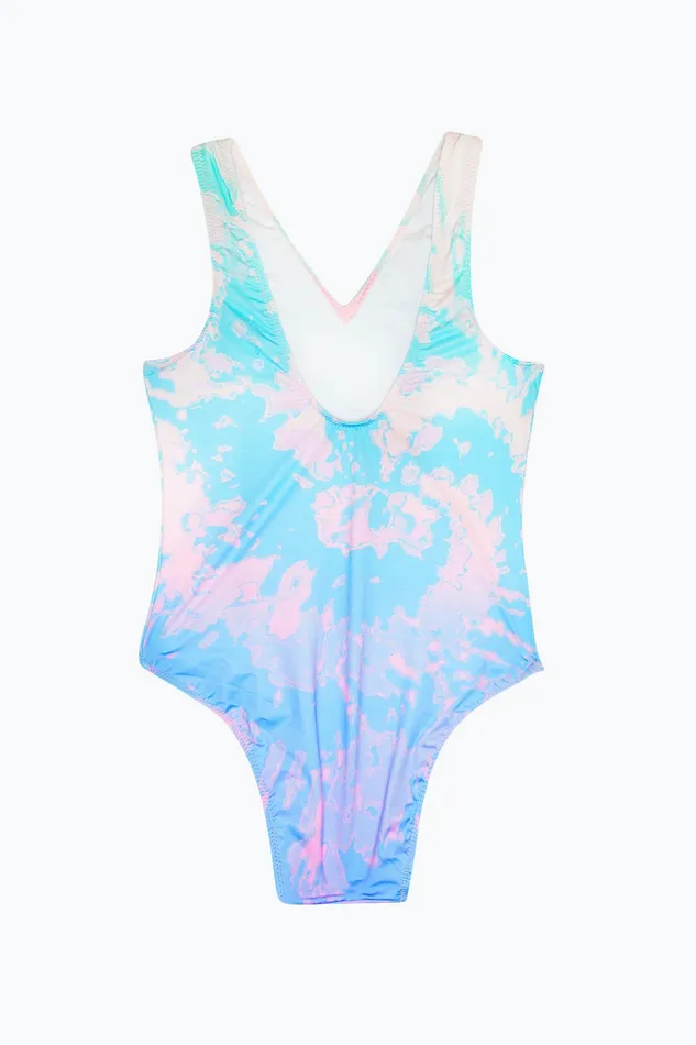 Just Hype Swimwear and Shorts Hype Girls Multi Pastel Tie Dye Swimsuit