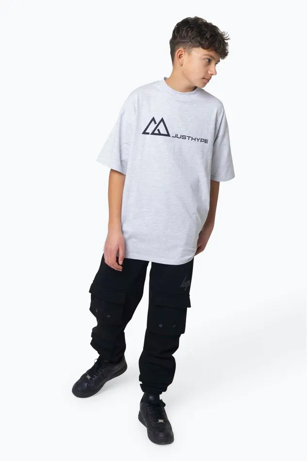 Just Hype TShirts and Vests Hype Boys Grey Marl Outdoor Oversized TShirt