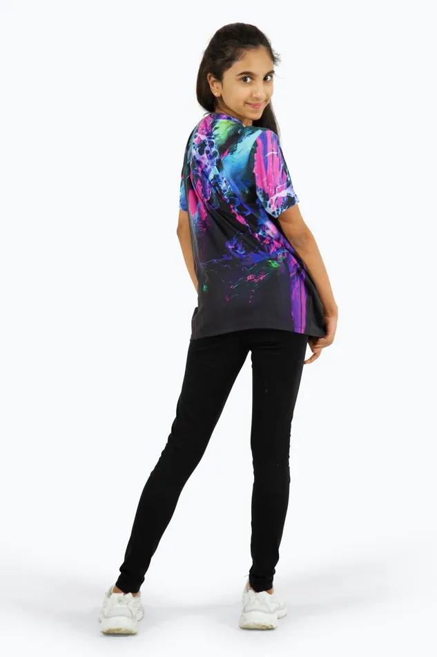 Just Hype TShirts Hype Girls Multi Dark Smudge TShirt