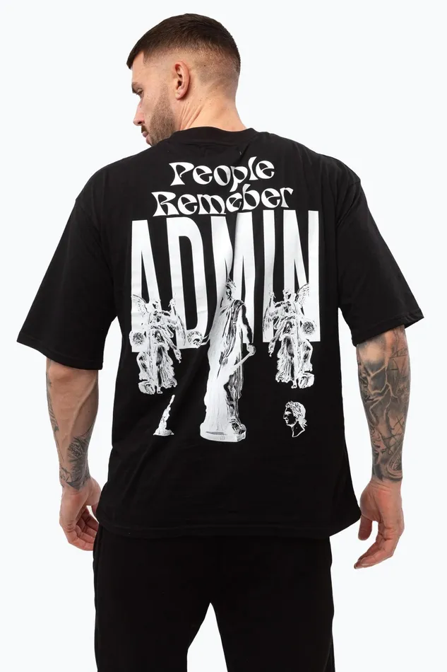 Just Hype TShirts Justhype Mens Black Admin TShirt