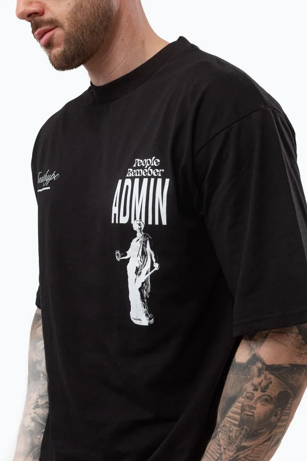 Just Hype TShirts Justhype Mens Black Admin TShirt