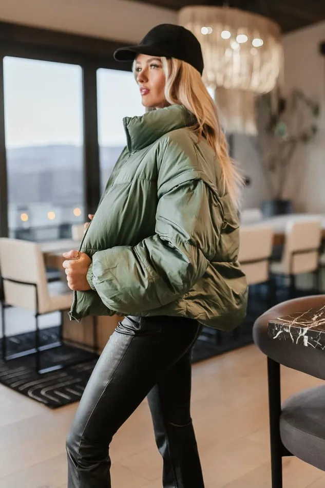 Kai Detachable Sleeve Jacket In Sage Sage Women Bohme Outerwear