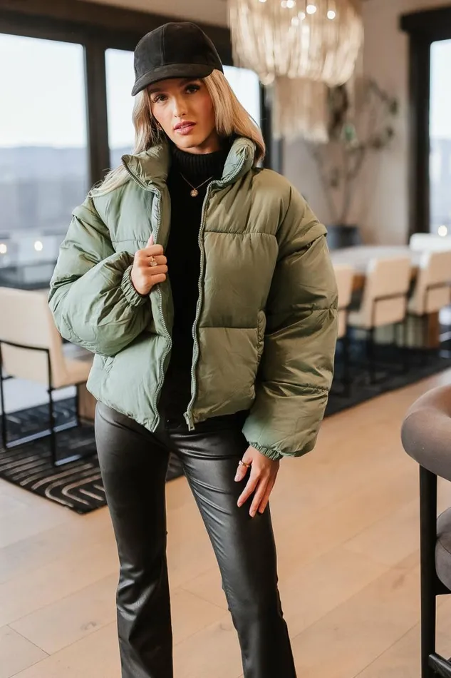 Kai Detachable Sleeve Jacket In Sage Sage Women Bohme Outerwear