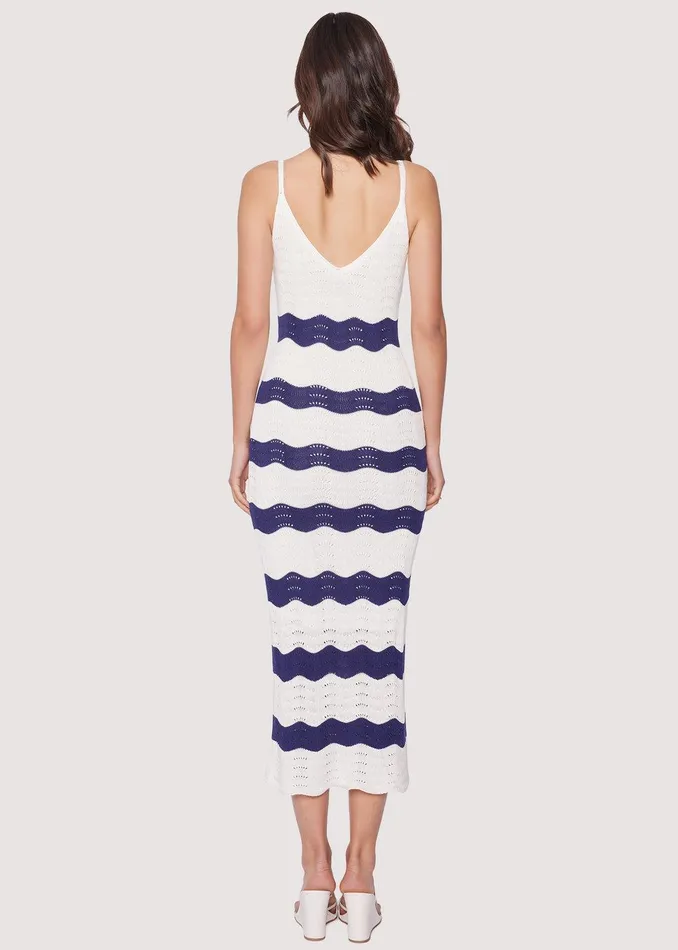 Kairi Midi Dress Creamnavy Women Lost Wander Dresses