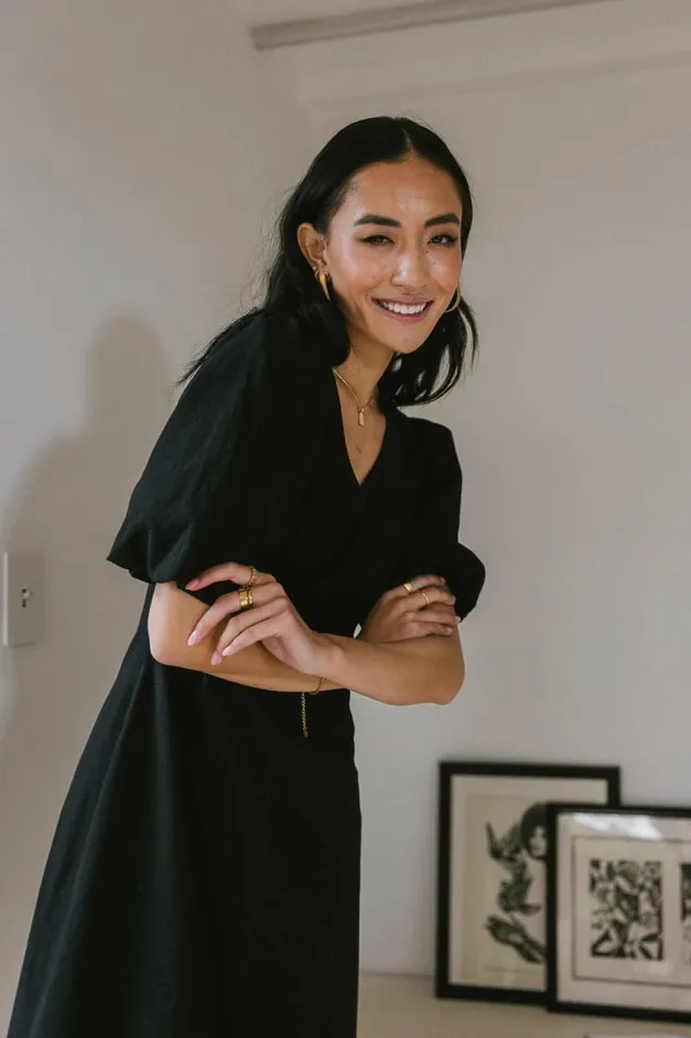 Kaylie Puff Sleeve Dress In Black Black Women Bohme Dresses