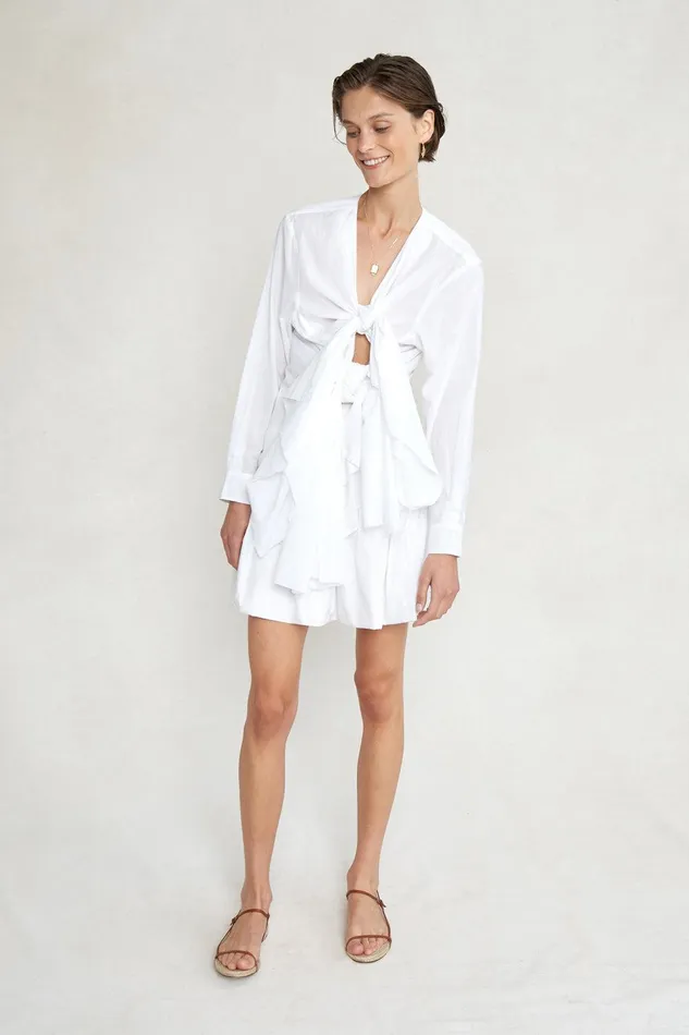 Kelly Bubble Skirt Eggshell Women Chan Luu Bottoms