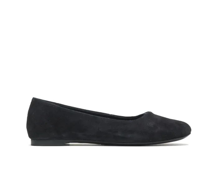 Kendal Ballet Perfect Fit Black Suede Flats and SlipOns Hush Puppies Women