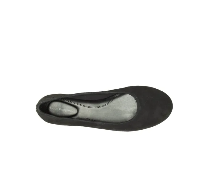 Kendal Ballet Perfect Fit Black Suede Flats and SlipOns Hush Puppies Women Kendal Ballet Perfect Fit Black Suede Flats and SlipOns Hush Puppies Women