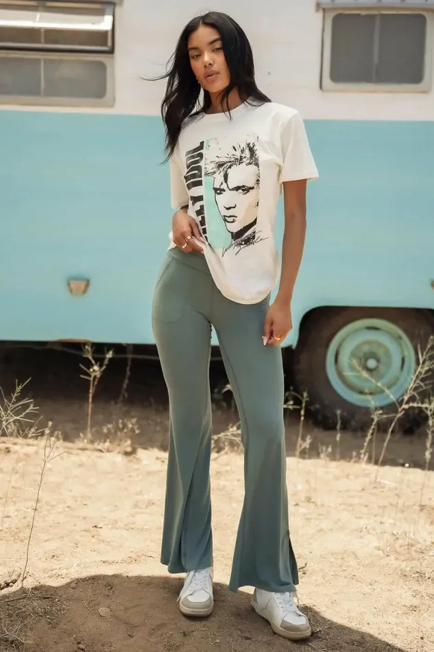 Khloe Leggings In Teal Teal Women Bohme Loungewear