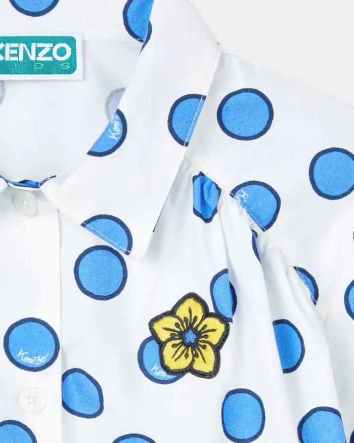 Kids 039Blue Jungle039 Printed Cotton Poplin Shirt Blush Kenzo Tshirts And Sweatshirts