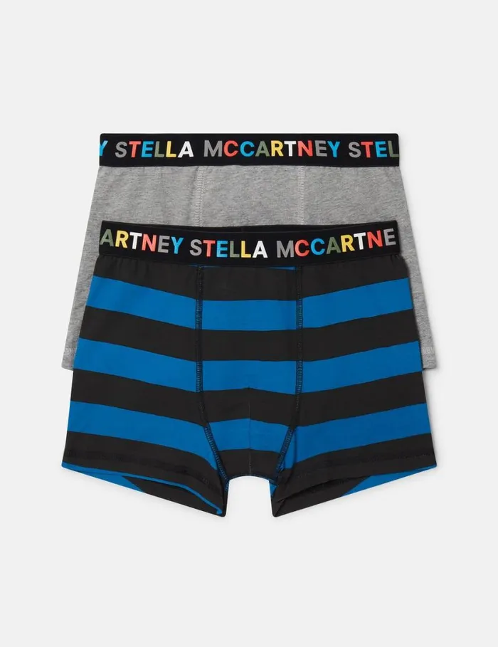 Kids 2 Pack Of Logo Boxers Multicolour Stella McCartney Shoes And Accessories