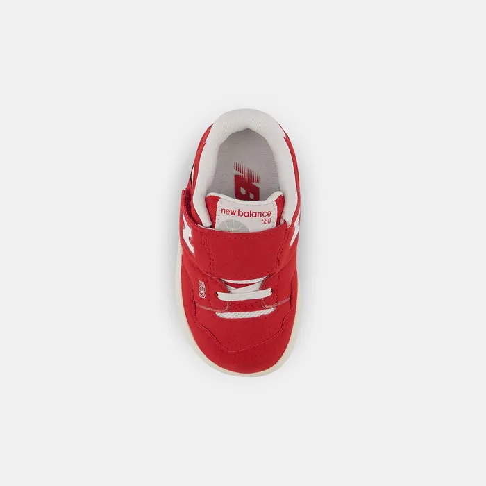 Kids 550 Bungee Lace With Top Strap Team Red With White New Balance Size 0 8211 10