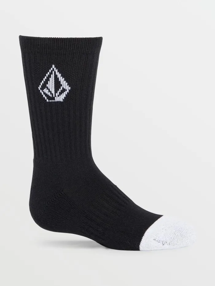 Kids Accessories Volcom Big Boys Full Stone 3 Pack Socks 8211 Black