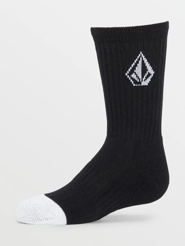 Kids Accessories Volcom Big Boys Full Stone 3 Pack Socks 8211 Black