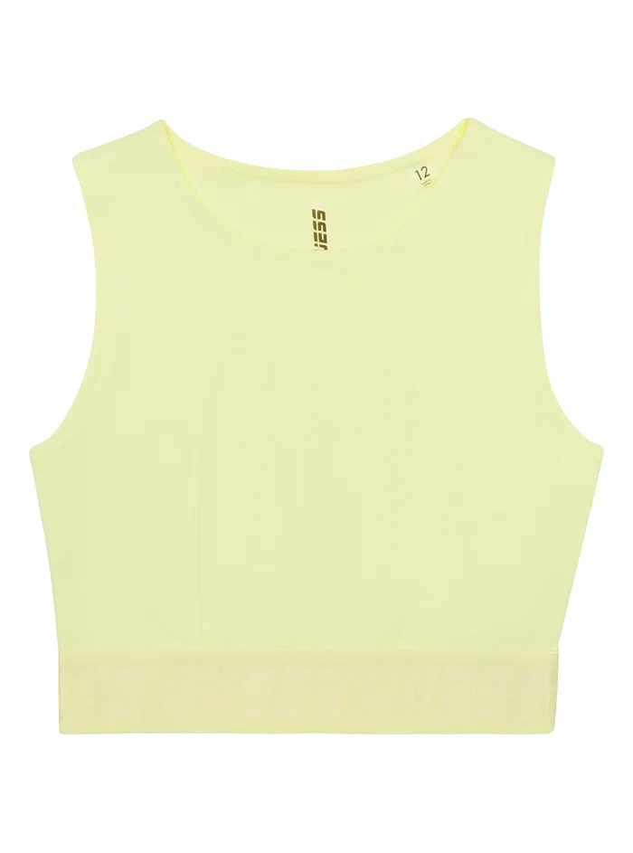 Kids Big Girl GUESS Lovely Lemon Active Top 816