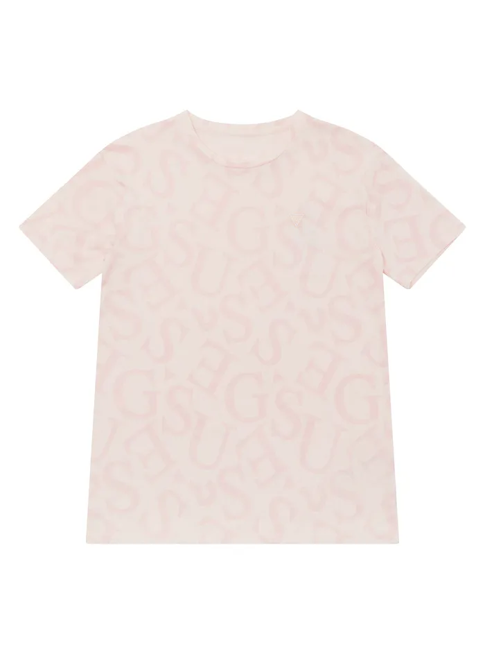Kids Big Girl GUESS Pink Logo Tshirt 716