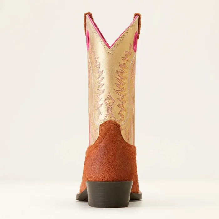 Kids Big Kids039 Footwear Ariat Derby Monroe Western Boot Terracotta Roughout Kids Big Kids039 Footwear Ariat Derby Monroe Western Boot Terracotta Roughout