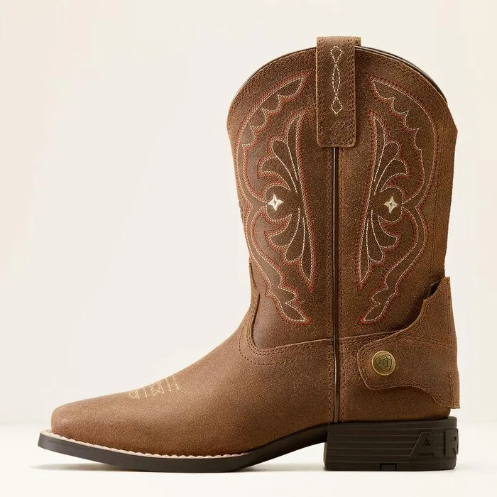 Kids Big Kids039 Footwear Ariat Quickdraw EZ Zip Western Boot Distressed Brown