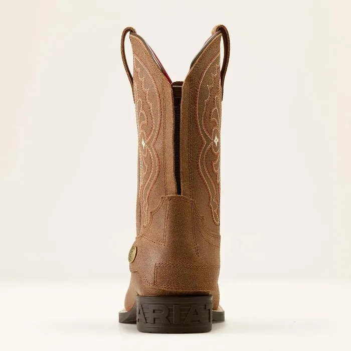 Kids Big Kids039 Footwear Ariat Quickdraw EZ Zip Western Boot Distressed Brown