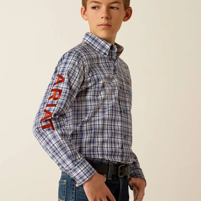 Kids Button Down Shirts Ariat Pro Series Team Orion Classic Fit Shirt Navyorange Kids Button Down Shirts Ariat Pro Series Team Orion Classic Fit Shirt Navyorange