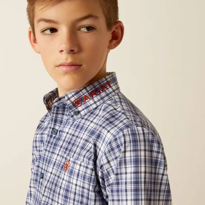 Kids Button Down Shirts Ariat Pro Series Team Orion Classic Fit Shirt Navyorange Kids Button Down Shirts Ariat Pro Series Team Orion Classic Fit Shirt Navyorange