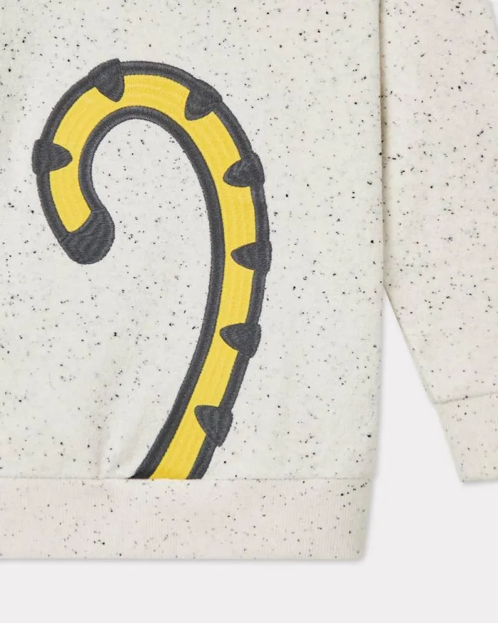 Kids Embroidered Cotton Sweatshirt Ecru Kenzo Tshirts And Sweatshirts