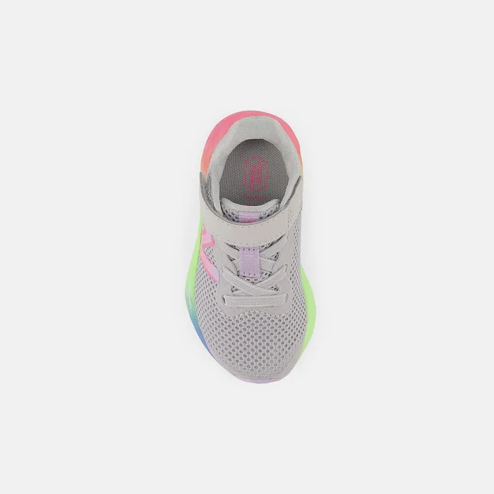 Kids Fresh Foam Arishi V4 Bungee Lace With Top Strap Light Aluminum With Cyber Lilac And Neon Pink New Balance Size 0 8211 10