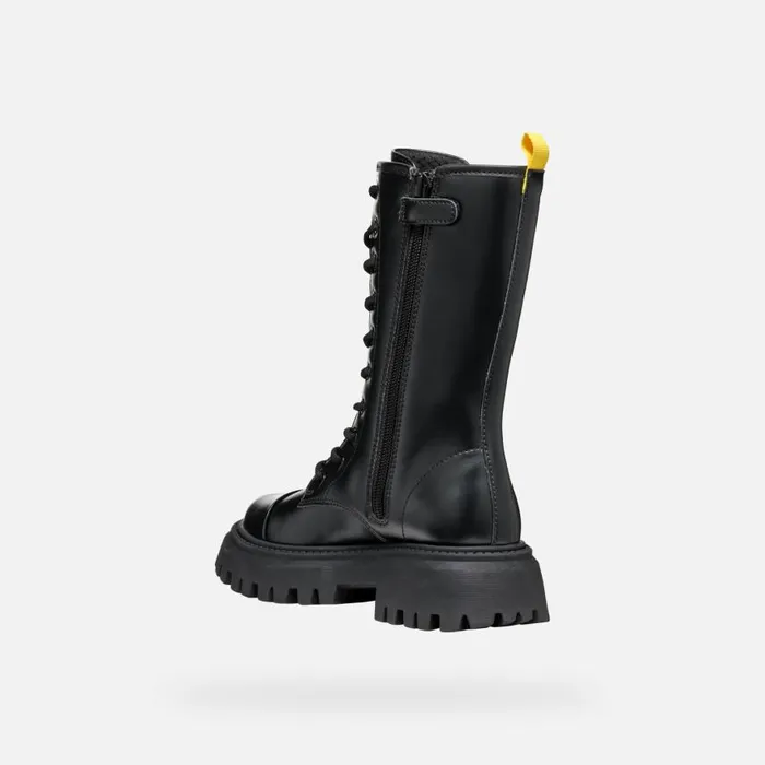 Kids Geox Ankle Boots MAQUINNENS GIRL Black High Boots Black