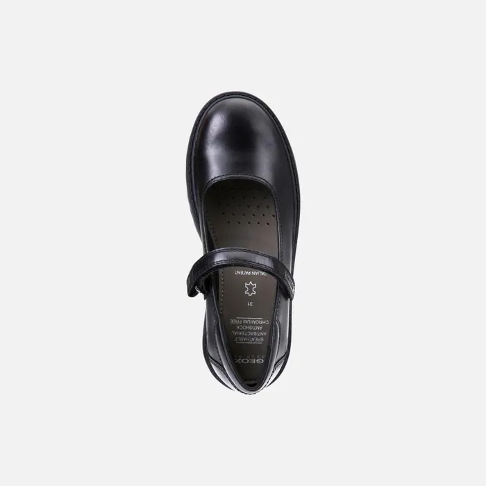 Kids Geox Ballerinas CASEY Junior Girl039s Black Leather Ballerina Flats Geox Black