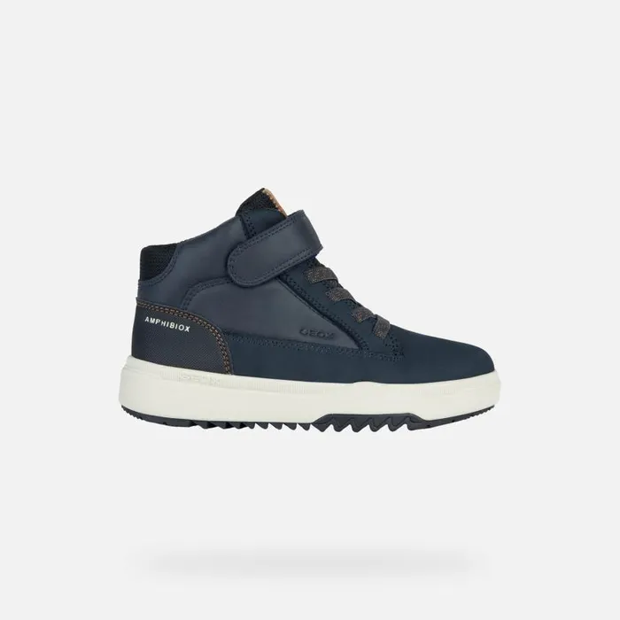Kids Geox Boots BUNSHEE B ABX Waterproof Boots Navy Blue Junior Boy Geox Navyblack