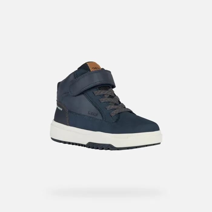 Kids Geox Boots BUNSHEE B ABX Waterproof Boots Navy Blue Junior Boy Geox Navyblack