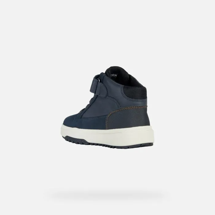 Kids Geox Boots BUNSHEE B ABX Waterproof Boots Navy Blue Junior Boy Geox Navyblack