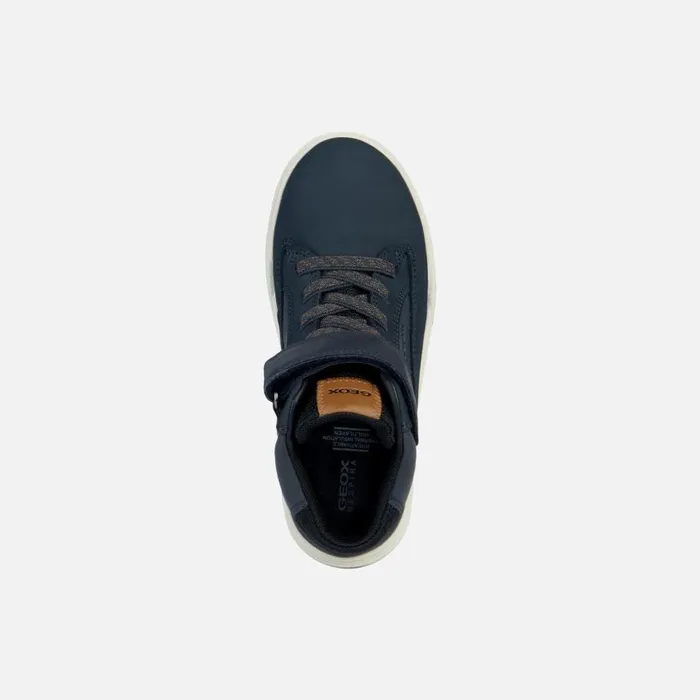 Kids Geox Boots BUNSHEE B ABX Waterproof Boots Navy Blue Junior Boy Geox Navyblack
